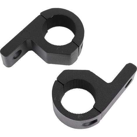 Support de fixation LED noir 30mm, paire de colliers de phare robustes, étau moto universel haute dureté, support de projecteur ajustable (1/5)