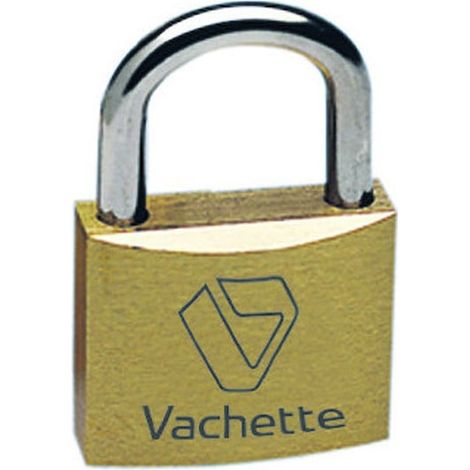Cadenas à clé laiton AJAX 1322 s'entrouvrant sur numéro 13153E avec 2 clés largeur 30 mm - VACHETTE