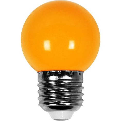 5x, Ampoule Led Orange conçue pour Guirlande Guinguette IP65 1,3W - Ampoule Led E27 Orange - Ampoule 5cm pour Guirlande Guinguette Culot E27 Orange (1/5)