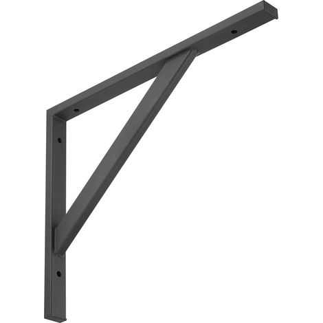 SO-TECH Schwerlastkonsole Schwerlastwinkel Regalwinkel Wandkonsole Stahl, Tragkraft 75 kg / Paar, 395 x 315 mm schwarz - 1 Stück