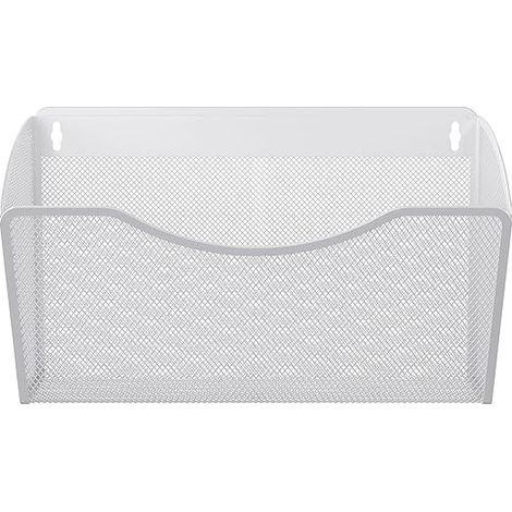 Organiseur mural maille, porte documents A4, rangement bureau blanc (1/5)
