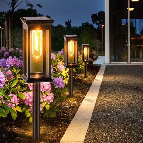 Amzxart Solarleuchten für den Garten, 8er-Pack, IP65 wasserdicht, automatische Ein-/Ausschaltfunktion für Garten, Wege und Nachtbeleuchtung