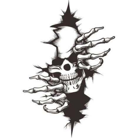 Crâne Tête De Mort Skull Horreur 22x32cmStickers Décalque Autocollant Sticker Pour Voiture Véhicule Automobile Autocollant (1/5)