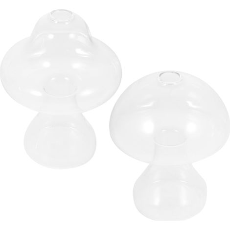 Vases en Verre de Champignon Design Délicat et Naturel Lot de 2 Décoration Intérieure Créative et Porte-Plantes pour Mariages et Fêtes (1/5)