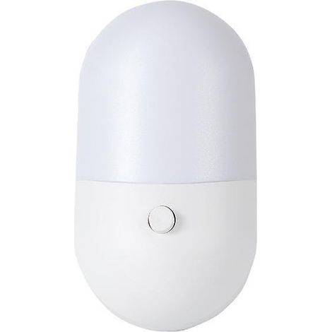 Veilleuse LED murale à brancher avec capteur crépusculaire et luminosité réglable, 2700 K chaud. (1/5)