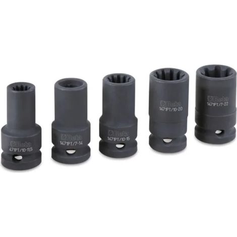 Beta 1471PT/C5 Jeu de douilles pour machines 1/2" 5 Pcs. (1/4)