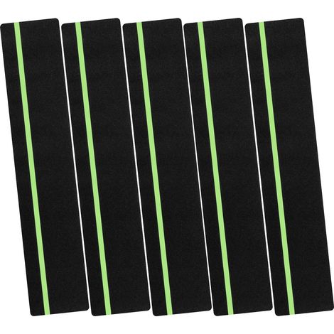 Ruban Anti-dérapant - Luminiscent Dans L'obscurité - 15 cm x 76,2 cm - Pour Marches D'escalier Intérieures Et Extérieures - 5 Pièces Ou 10 Pièces (1/5)