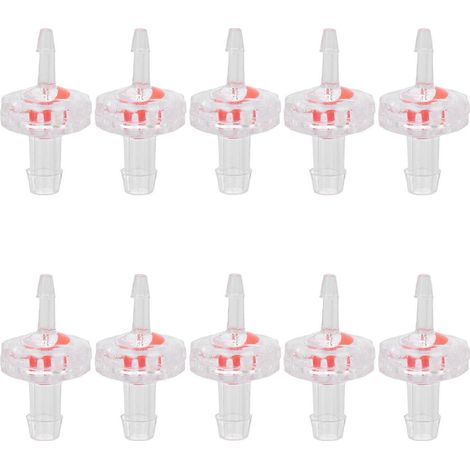 10 Stück Rückschlagventile, 1-Wege, PP-Kunststoff, Schlauchanschluss, Wasserstopp, variabler Membrandurchmesser 3 bis 7