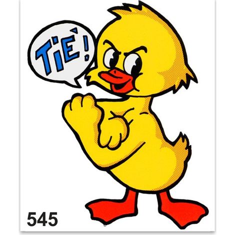 Adesivi Stickers Standard Papero “Tiè” 10 x 12 cm (1/4)