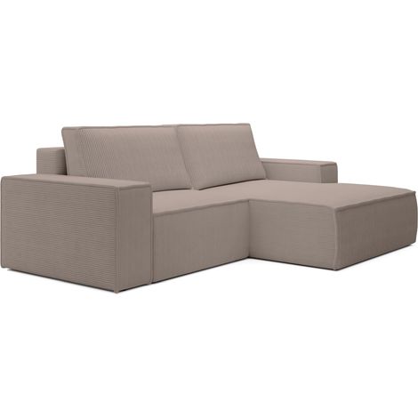 Selsey Farese Mini – Ecksofa mit Cordbezug, Schlaffunktion und Stauraum, Beige, rechts (1/5)