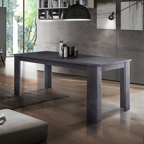 Mesa de comedor extensible con diseño moderno 160-210x90cm Jesi Ardesia (1/5)