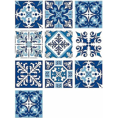 10 autocollants muraux bleus (1/3)
