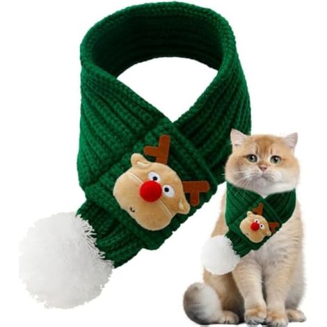 Écharpe de Noël pour Chien Cache-Cou Noël Mignon, Chaud Et Lavable (1/5)