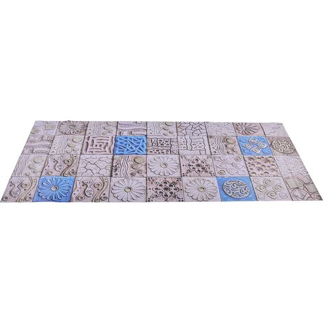 Set mit 2 3D-Wandaufklebern im arabischen Fliesenstil, Holztüraufkleber, Heimdekoration, 38,5 x 200 cm (Ref. MT212) (1/5)
