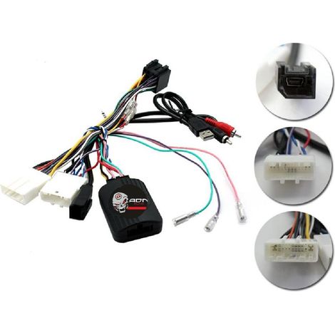 Interface Commande au volant NS11P compatible avec Nissan Qashqai ap14 Pioneer Sony