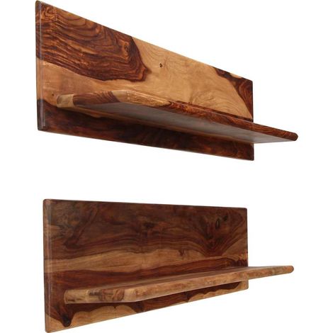 Maison Exclusive - Wandregale 2 Stk. 118x26x20 cm Massivholz Akaz (1/5)