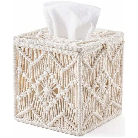 Boîte de rangement - Mouchoirs bohème - 16x16x17 cm (1/5)
