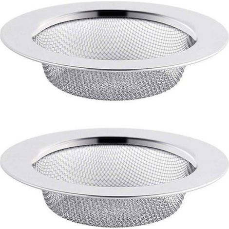 2PCS Filtre à Évier en Acier Inoxydable, Filtre de Vidange de 11,5 cm, Crépine d'évier, Tamis d'évier, Crépine d'évier de Cuisine (1/4)