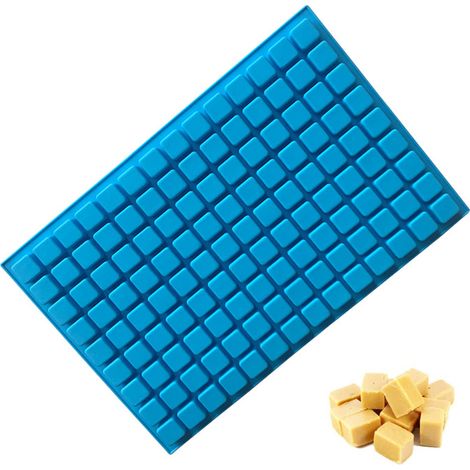 Moule En Silicone Mini Carré - 126 Alvéoles - Pour Chocolat Bonbons Gelée Caramels - Résistant Au Froid Et Au Four - 1 Pièce (1/5)