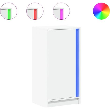Maison Exclusive - Credenza con LED Bianca 42,5x34x85 cm in Legno Multistrato
