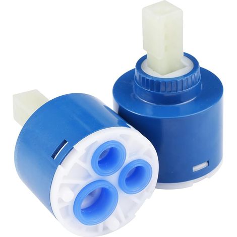 2-Piece Ceramic Mixer Tap Cartridge, 40mm Mixer Tap Cartridge, Mixer Tap Cartridge, Ceramic Replacement (1/5)