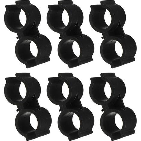 Collier de Serrage Noir 6 Pièces Double pour Tube Plastique (1/5)