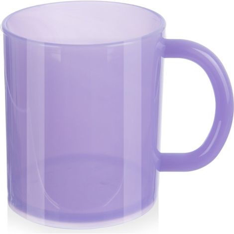 LILA KINDER-TRINKBECHER AUS KUNSTSTOFF MIT HENKEL 270 ML