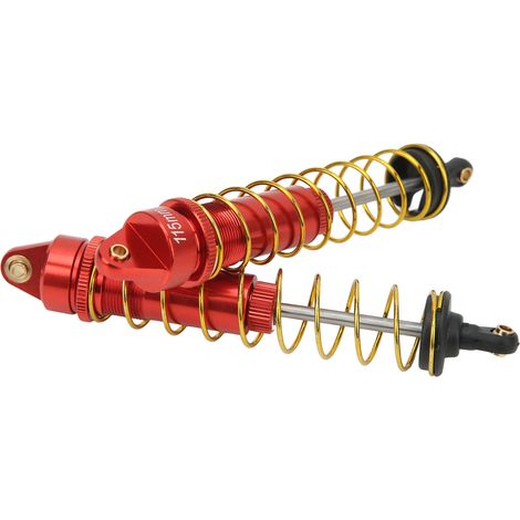 Kit d'amortisseurs RC à pression d'huile réglable avec ressorts pour Axial SCX10 90046 AXI03007 1/10 RC Crawler Car 115 mm Rouge (1/5)