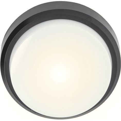 Hublot LED rond noir, IP65, 1800 Lumens, détecteur de mouvement désactivable, CCT (1/5)