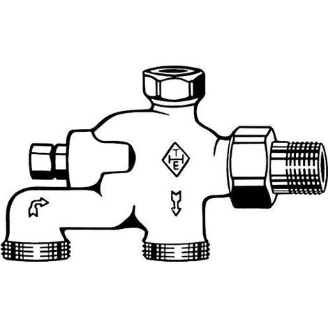 IMI Heimeier collecteur E-Z RG verni pour installations de chauffage monotube et bitube 1/2"