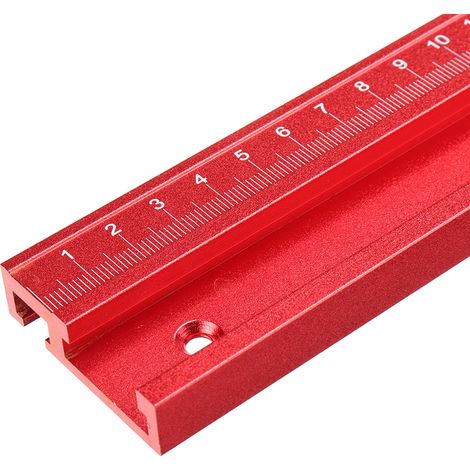 Piste à onglets à fente en T, en alliage d'aluminium de Type échelle 45, pour scies à table et scies à ruban. (1/5)