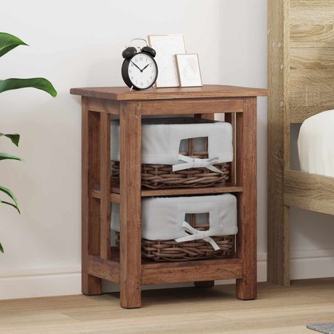 Beistelltisch Braun 38 x 28 x 50 cm Massivholz Mahagoni