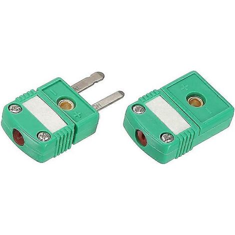 2 jeux de connecteurs mini type K mâle/femelle, 200 °C (392 °F), pour sonde thermocouple (1/5)