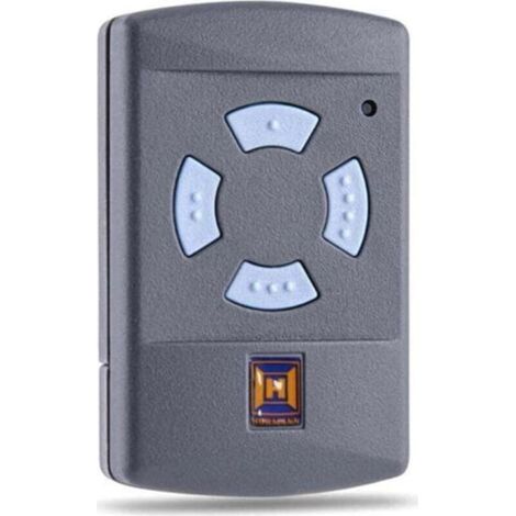 Télécommande de garage HSM4 868 MHz, télécommande de porte, remplacement pour Hörmann émetteur portatif HSM 4, 868,3 MHz, 4 touches, portée 30 m, avec pile (1/4)