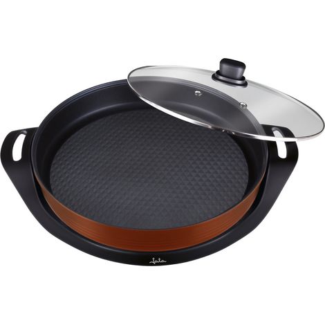 Poêle à paella électrique 38 cm – Revêtement antiadhésif sans PFOA – Thermostat amovible réglable – Puissance 2000 W – Jata