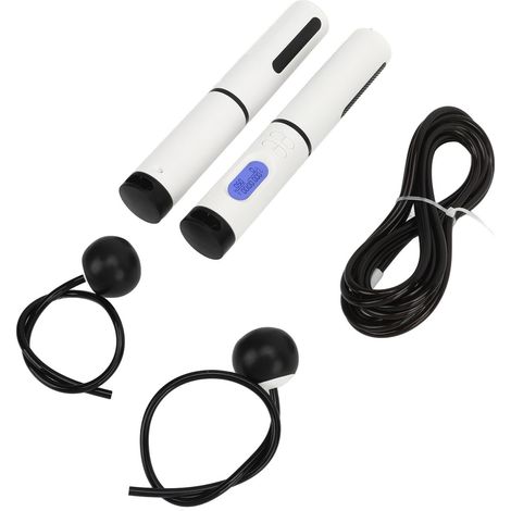 Corde à sauter électronique lestée avec poignée, pour entraînement et exercices intelligents, noire, 2,8 mètres (1/5)