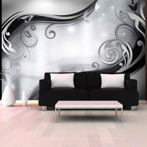 Papier peint mur gris - 350 x 245 cm