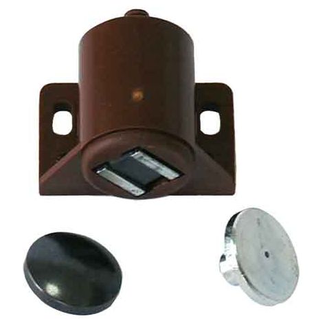 CHIUSURA MAGNETICA PER VETRI 30x30 mm - Marrone - 100 pezzi