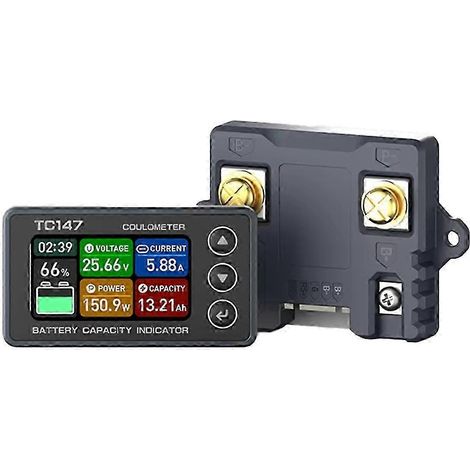 TC147 Coulombmètre haute précision à écran couleur, voltmètre et ampèremètre de batterie TC147-CS50 (0-75A) js (1/5)