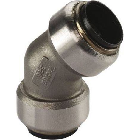 Edelstahl Steckfitting Tectite Bogen 45° 28 mm innen-innen lösbar DVGW