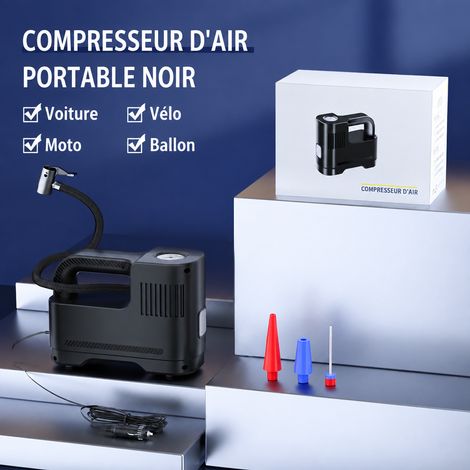 Compresseur d'air portable 12V allume-cigare avec manomètre à aiguille et éclairage 12v réf 1526 750 g – Livraison gratuite
