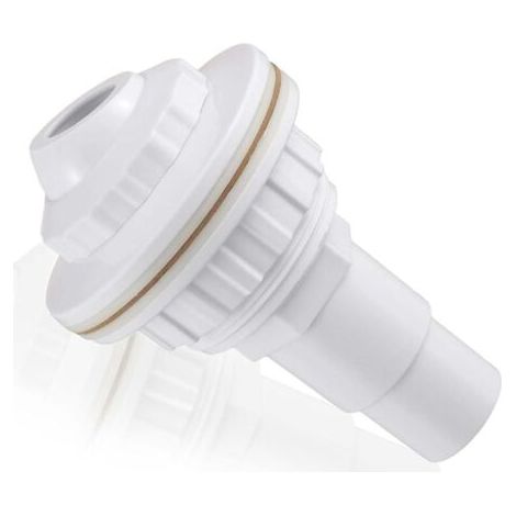 Pair Buse D'Entrée De Piscine, buse de refoulement pour piscines à parois en Acier, buse de refoulement avec tête pivotante, buse de refoulement Piscine pour raccord de Tuyau 32mm/38mm (1/5)