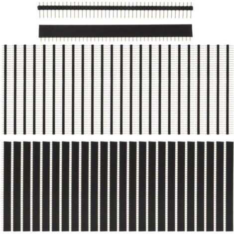 Header Male and Female Pin Header PCB Solder Female Header Broches à souder Panneau perforé 2,54 mm 40 broches (50 pièces) (1/4)