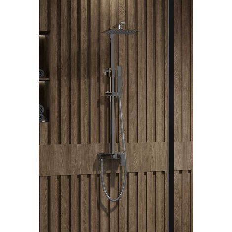 Columna de Ducha Luxor con monomando, Rociador acero inoxidable AISI304 de 25x25 cm. (1/3)