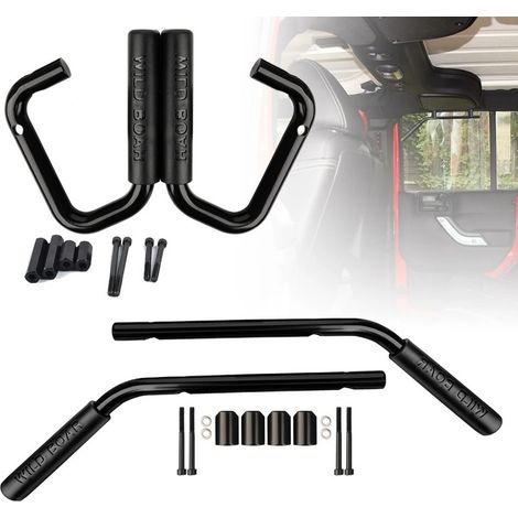 Barre d'appui en acier pour Jeep Wrangler JK 2007-2019, Poignée de sécurité avant et arrière (1/5)