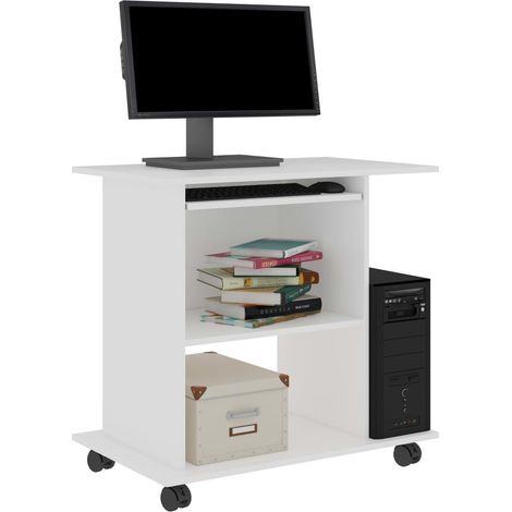 Bureau d'ordinateur Blanc 80x50x75 (1/5)