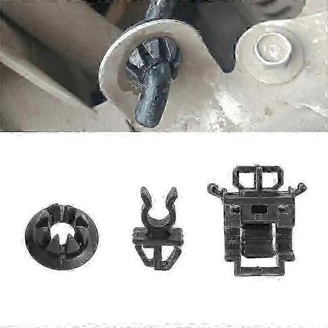 Ensemble de 3 supports de tringle de capot noirs pour Honda Accord, Odyssey et Pilot RB1 (références : 90601-S84-A01 et 90602-S84-A01). (1/5)