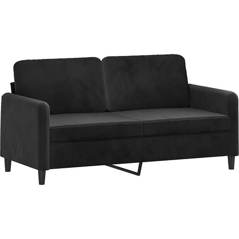 Sofá de 2 plazas terciopelo negro 140 cm vidaXL