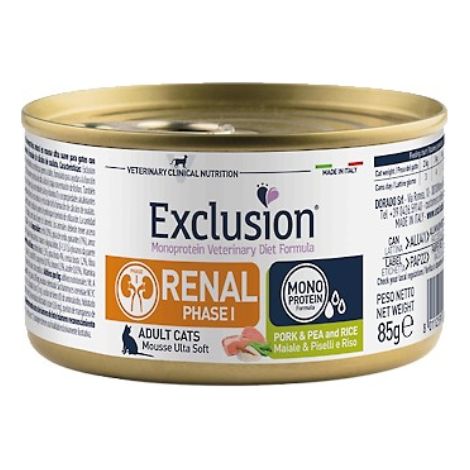 Umido Gatto Renal Adult Fase 1 - Maiale&Piselli E Riso 85g Exclusion