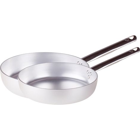 Pentole Agnelli set 2 padelle friggere ø 32 36 alluminio